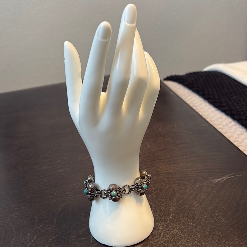 Sterling silver and real turquoise Bracelet